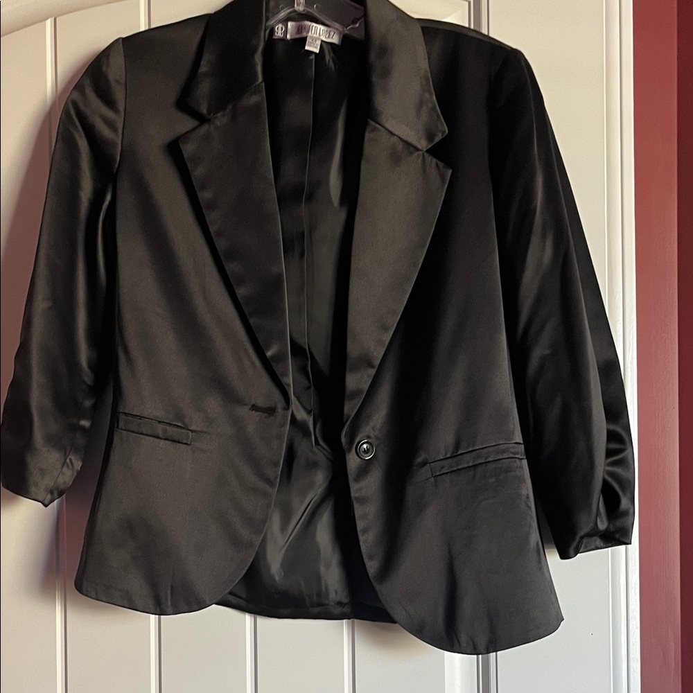 Jennifer Lopez Satin Black Blazer
